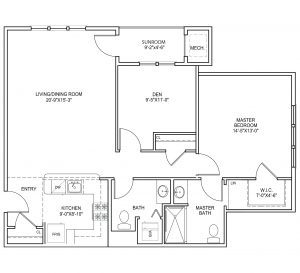 Sagamore three floor plan
