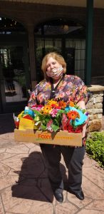 Social Worker Delivering Flowers