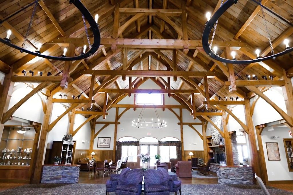 Grand Lodge library and fireplace